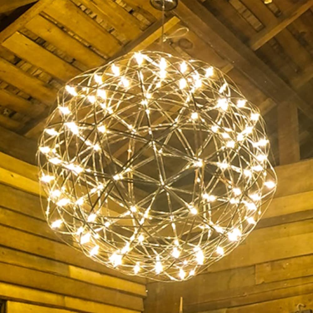 Amazon.co.jp: 美しい 吹き抜け 照明 80cm LED 幾何学 ネット状 球体